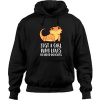 Just A Girl Who Loves Bearded Dragons Lizard Reptile Pullover Hoodie