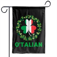 O'talian Italian Irish Saint Patricks Day Shamrock Garden Flags