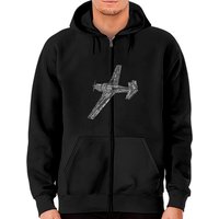 Mooney M20 Airplane Typography Pilot Design Zip Hoodies