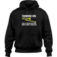 Trombone Girl Like A Regular Girl Only Cooler Funny Trombone Pullover Hoodie