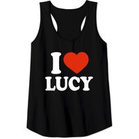 I Love Heart Lucy Red Heart Valentine Racerback Tank Top