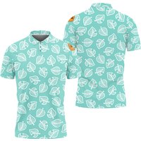 Animal Crossing Villager Nook Shirt Pattern White Leaf Polo Shirt For Men