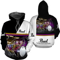 Drums 3d All Over Printed Clothes, Pearl Hoodie Shirt