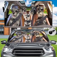 Schnauzer Car Sunshade Decoration