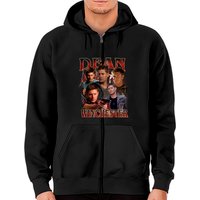 Vintage Dean Winchester Zip Hoodies