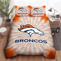 Broncos Football Bedding Set- Sport Football Sheet Set - Sports Team Gift