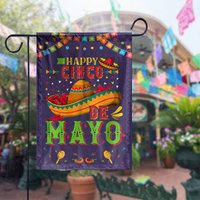 Happy Cinco De Mayo Flag, Fiesta Party Gift, Mexican Party Flag