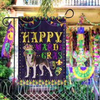 Beagle Dog Mardi Gras Flag, Party Celebration Flag, Mardi Gras Flag