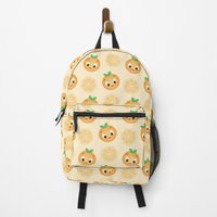 Orange Bird Pattern Backpack
