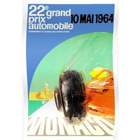 1964 Monaco Grand Prix Automobile Race Poster Premium Matte Vertical Poster