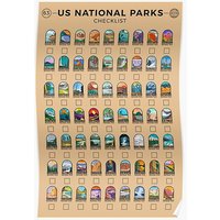 Us National Parks Checklist Premium Matte Vertical Poster