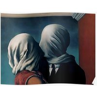The Lovers By Rene Magritte Premium Matte Vertical Poster