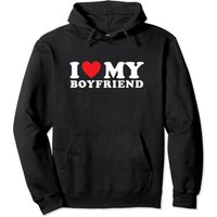 I Love My Boyfriend I Heart My Boyfriend Bf Funny Pullover Hoodie