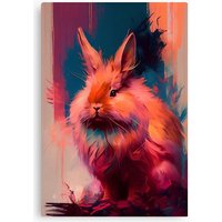 Lionhead Bunny Abstract Portrait Canvas