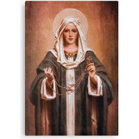 Our Lady Of The Rosary Canvas