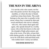 The Man In The Arena, Theodore Roosevelt Quote Canvas