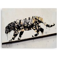 Banksy Graffiti Art Leopard Canvas