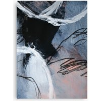 Abstract Painting In Black, White, Blue Gray And Coral (discovery N°4) Canvas