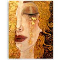 Freya's Tears (golden Tears) Portrait By Gustav Klimt Canvas