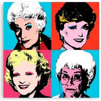 Golden Warhol Girls Canvas