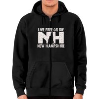 New Hampshire Live Free Or Die Product Pullover Zip Hoodies