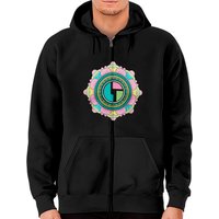 Disco Biscuits Spring Blossom Unisex Pullover Zip Hoodies