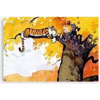 Calvin And Hobbes Bill Watterson Canvas Wall Art Print Cute Kids Decor Canvas