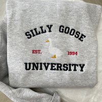 Silly Goose University Embroidered Sweatshirt