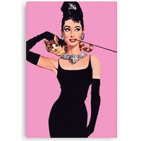 Audrey Hepburn ( Holly Golightly) Breakfast Of Tiffany's With Cat Canvas