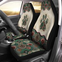 Dog Vintage Mandala Car Seat Covers, Automotive Seat Covers For Dog Lovers