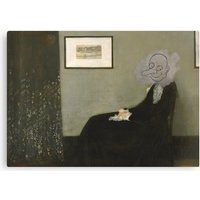 Mr. Bean Whistler Mother Artwork From The Movie Canvas