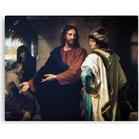 Original Jesus And The Rich Young Man Canvas