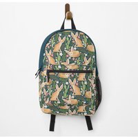 Fantastic Fennec Foxes On Navy Backpack