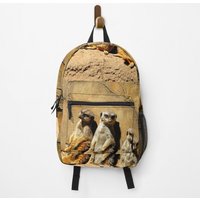 Three Meerkats Photograph Backpack