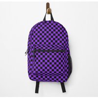 Proton Purple And Black Checker Board Backpack