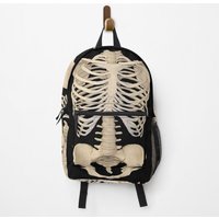 Halloween Gothic Anatomy Rib Cage Bones Human Skeleton Backpack