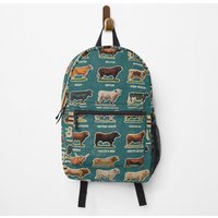 Breeds Of Cattle Funny Animals Backpack