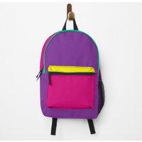 Oliver Tree Purple Pink Yellow Teal Backpack