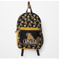 Cute Capybara Peeking Backpack