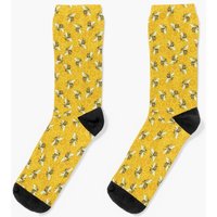 Honeybees Honeycomb Bee Apiary Pattern Socks