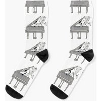 Piano,music Staff,music Rock, Music Waltz, Music Fashion Socks
