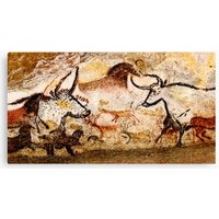 Lascaux Hall Of The Bulls - Deer And Aurochs Canvas