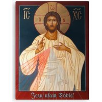 Merciful Jesus Icon By Leonid Bózio - Jezu Ufam Tobie Canvas