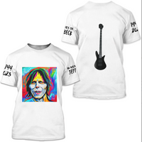 Digital Art In Memory Of Jeff Beck , Tribute To Jeff Beck 3d T-shirt