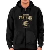 Michigan Panthers Usfl 1983 Football Zip Hoodies