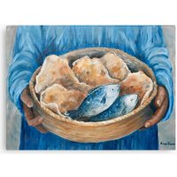 5 Loaves And 2 Fish Canvas