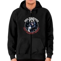 Neil Diamond Unisex Zip Hoodies: Neil Hot August Night