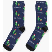 Christmas Cactis Feliz Navidad Apparel (spanish) Socks