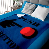 Push The Red Button (colored) Baby Blankets