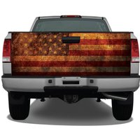 American Flag Distressed Rust Truck Tailgate Wrap Vinyl Graphic Decal